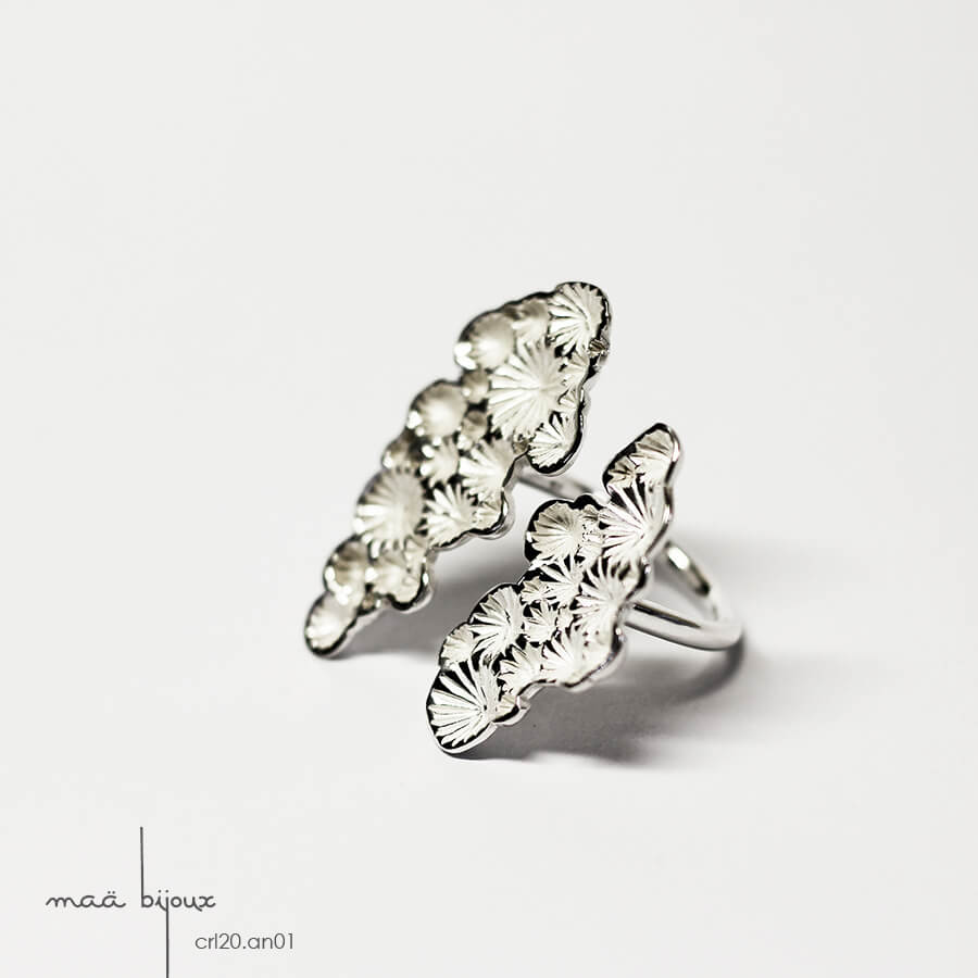 【Maa Bijoux】アクセサリー | 珊瑚をモチーフにしたシルバーの3本指リング