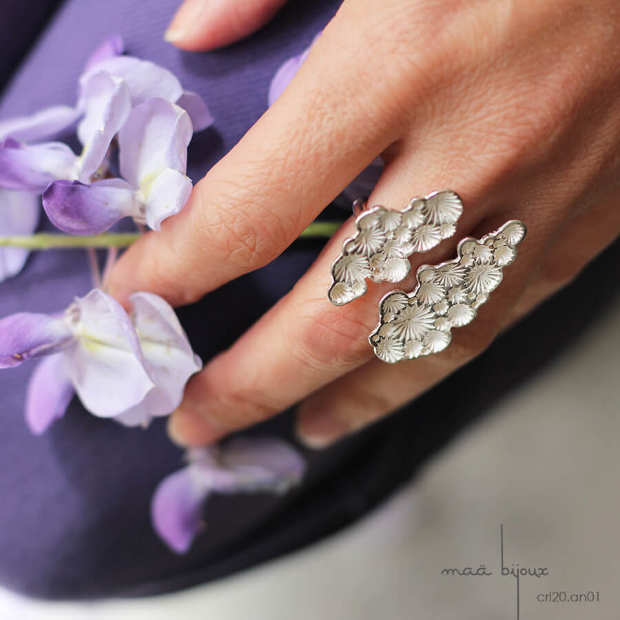 Maa Bijoux】アクセサリー | 珊瑚をモチーフにしたシルバーの3本