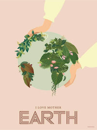 【ViSSEVASSE】インテリアポスター | I LOVE MOTHER EARTH （オフィス・子供部屋・エコ・リラクゼーション）