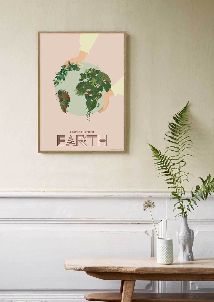 【ViSSEVASSE】インテリアポスター | I LOVE MOTHER EARTH （オフィス・子供部屋・エコ・リラクゼーション）